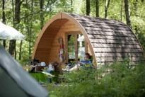A camping pod at Low Wray Campsite, Cumbria.