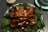 Tofu BBQ Ribs with 2 Salads & Aioli Cream at Happy Food / YogaHu